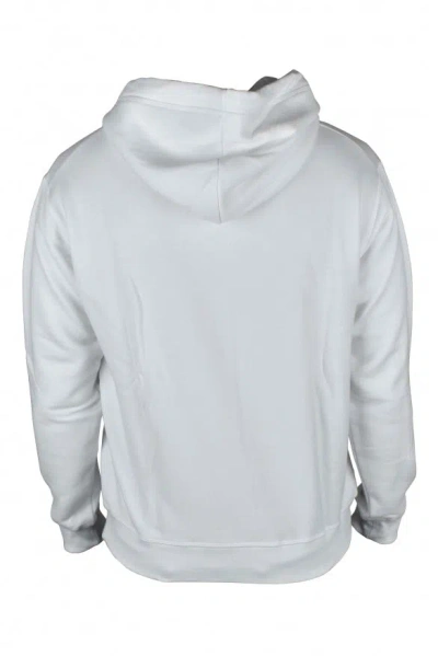 Dsquared2 Logo Printed Drawstring Hoodie In White