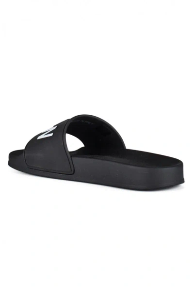 Dsquared2 D-squared2 Mans Black Rubber Slide Sandals With Logo In Black