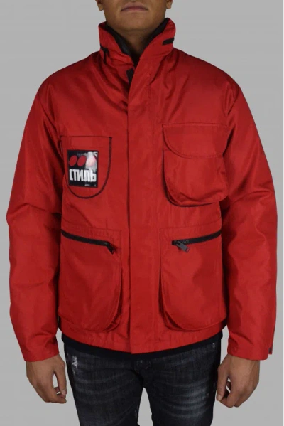 Heron Preston Down Jacket In Red