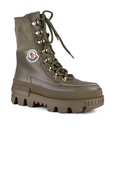Moncler Women Boots In Yellow