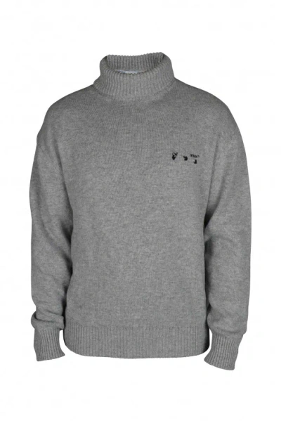 Off-white Turtleneck Sweater In Gray