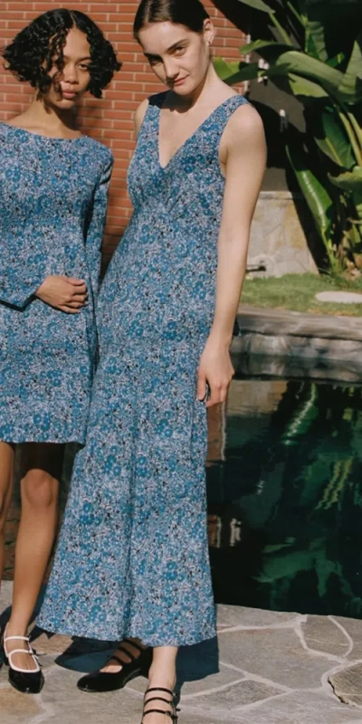 Ciao Lucia Reine Satin Maxi Dress Daisy