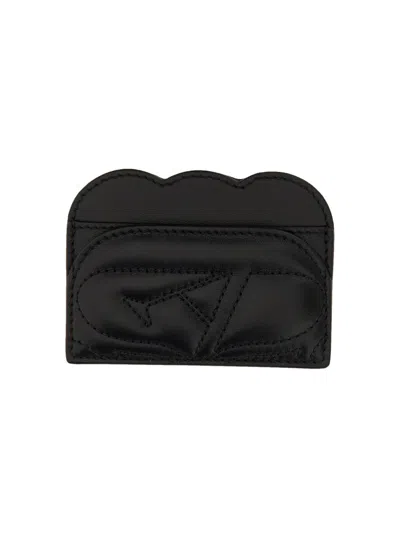 Shop Alexander Mcqueen Leather Card Holder In Black