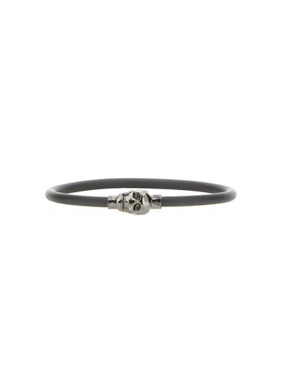 Shop Alexander Mcqueen Skull Bracelet In Black