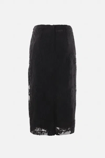Dolce & Gabbana Lace Sheath Skirt Skirts In Black