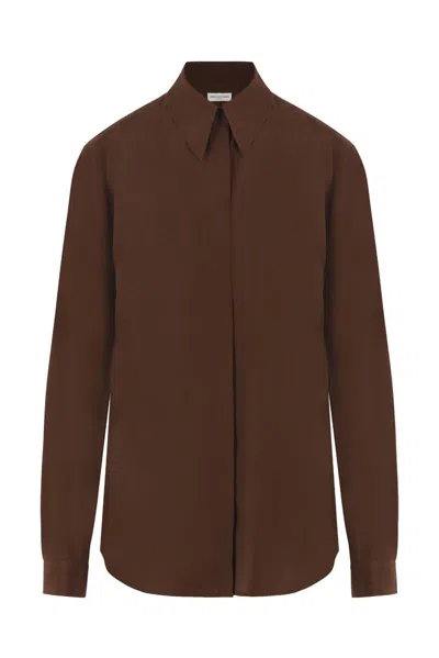 Shop Dries Van Noten Shirts In Brown