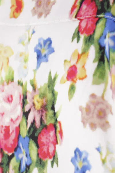 Loewe Flower Print Shirt In Multicolor Soft Pink