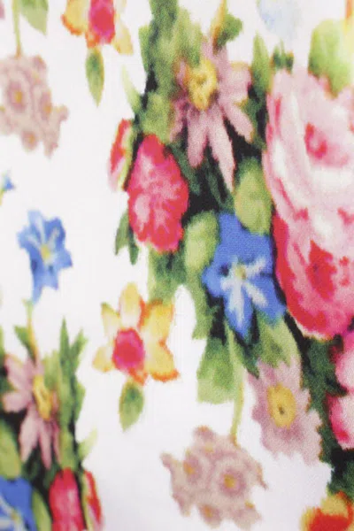 Loewe Flower Print Shirt In Multicolor Soft Pink