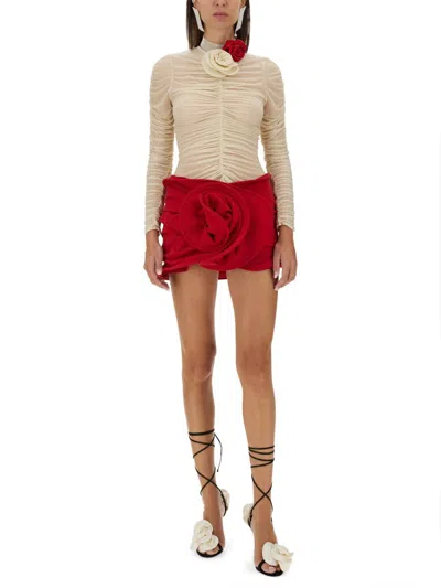 Shop Magda Butrym Mini Skirt In Red