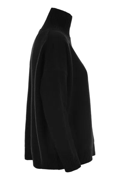 Shop Weekend Max Mara Borgia - Wool Turtleneck Sweater In Black