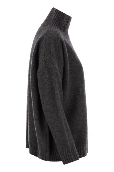 Shop Weekend Max Mara Borgia - Wool Turtleneck Sweater In Grey