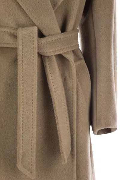 Shop Weekend Max Mara Tempera - Coat In Wool, Alpaca And Mohair Blend In Brown