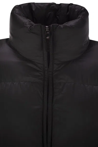 's Max Mara S Max Mara Seibi Long Down Jacket In Anti Drip Canvas In Black