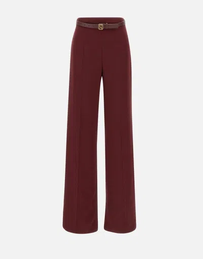 Shop Elisabetta Franchi Trousers In Red