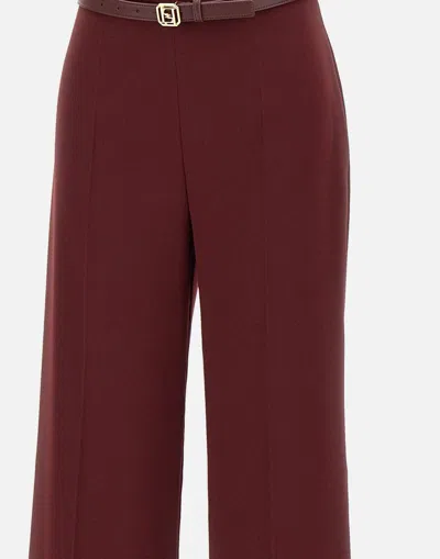 Shop Elisabetta Franchi Trousers In Red