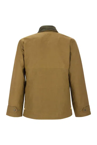Filson Waxed Cotton Field Jacket In Orange