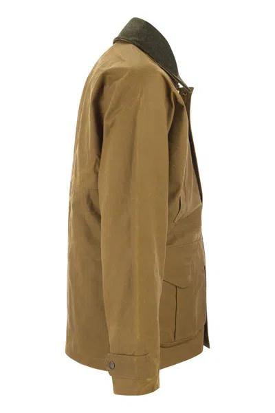 Filson Waxed Cotton Field Jacket In Orange