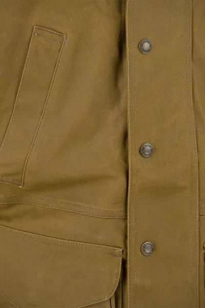 Filson Waxed Cotton Field Jacket In Orange