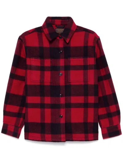 Shop Filson W`s Wool Overshirt Clothing In 5167 Red/black Plaid