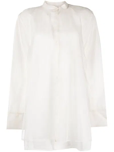 Rohe Róhe Double Layered Organza Top In Beige