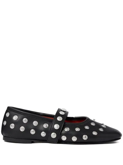 Stella Mccartney Ryder Vegan Embellished Mary Jane Ballerina Flats In Black