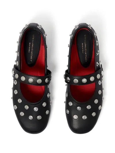 Stella Mccartney Ryder Vegan Embellished Mary Jane Ballerina Flats In Black