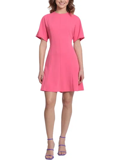 Clover And Sloan Womens Short Sleeve Special Occasion Mini Dress In Pink