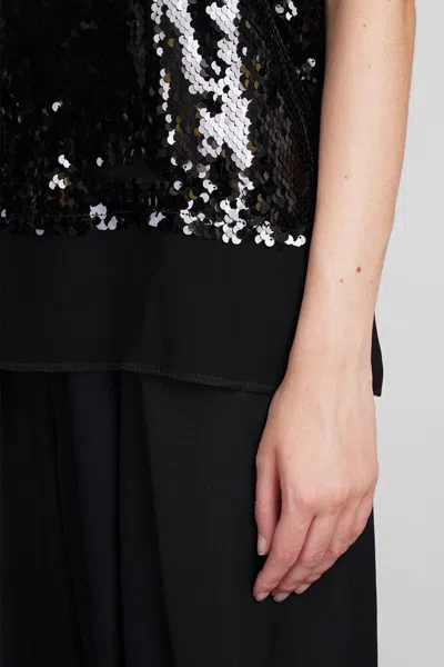 Comme Des Garçons Sequin Tank Top In Black