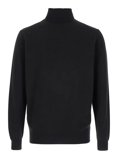 Plain Dolcevita In Lana Seta Cachemire In Black