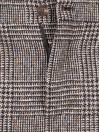 Golden Goose Deluxe Brand Men Relax Staright Prince Of Wales Trouser In Brown
