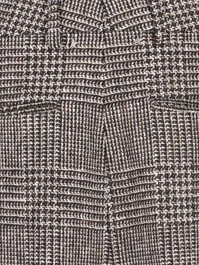 Golden Goose Deluxe Brand Men Relax Staright Prince Of Wales Trouser In Brown