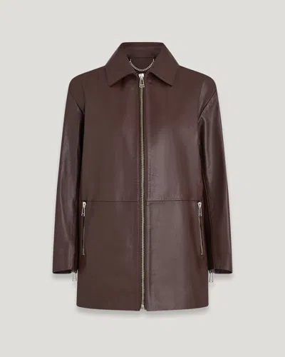 Belstaff Bronze Coat In Chestnut