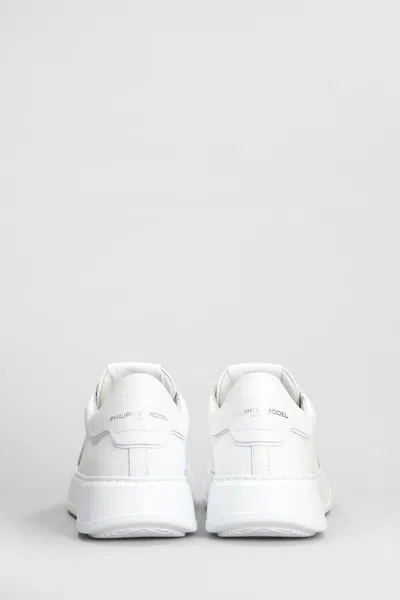Philippe Model Temple Veau Leather Sneakers In White