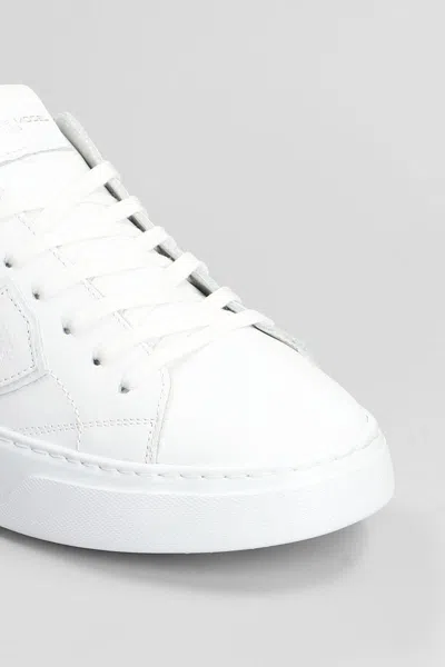 Philippe Model Temple Veau Leather Sneakers In White
