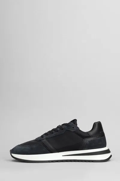 Philippe Model Tropez 2.1 Low Sneakers In Black Suede And Fabric In Black