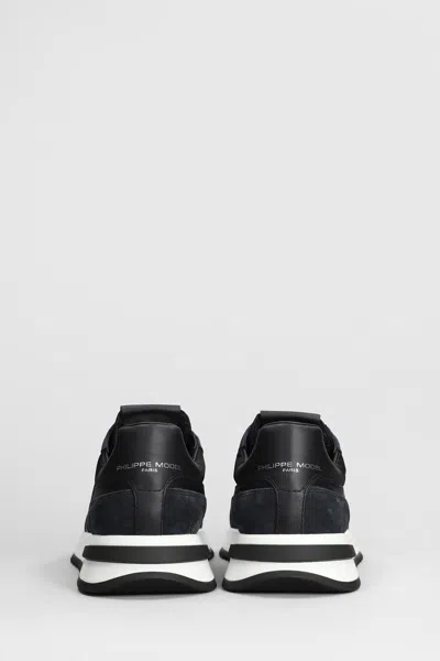 Philippe Model Tropez 2.1 Low Sneakers In Black Suede And Fabric In Black
