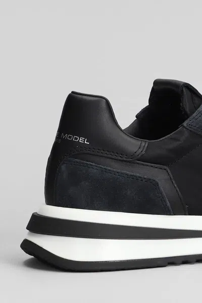 Philippe Model Tropez 2.1 Low Sneakers In Black Suede And Fabric In Black
