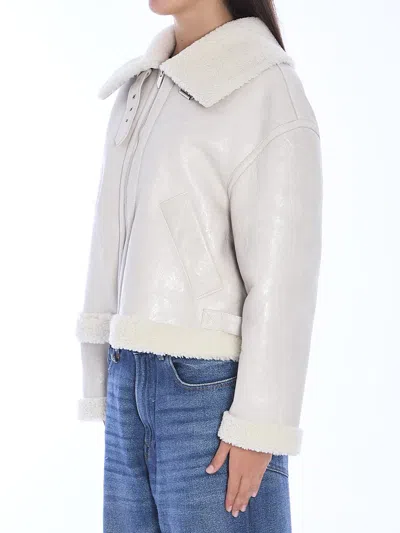 Salvatore Santoro Shearling Jacket In Beige