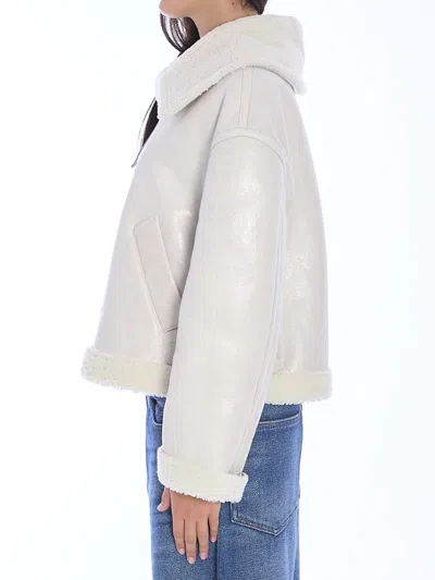 Salvatore Santoro Shearling Jacket In Beige