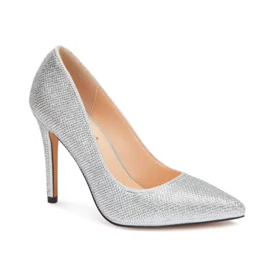 Andrea High Heels With Rhinestones In Silver
