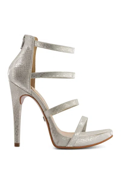 Andrea Premium Bright Silver High Heels Stiletto In Silver