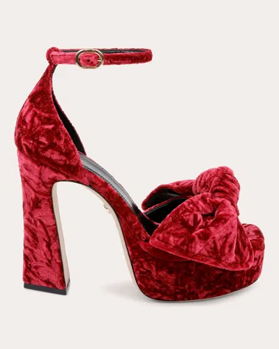 Dee Ocleppo Benton Ankle Strap Platform Sandal In Red