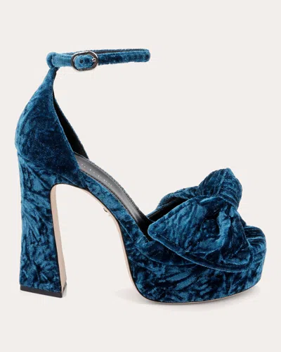 Dee Ocleppo Benton Ankle Strap Platform Sandal In Blue