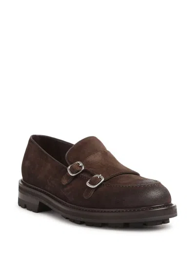 Cenere Calzature Mocassino Da Uomo In Pelle In Brown