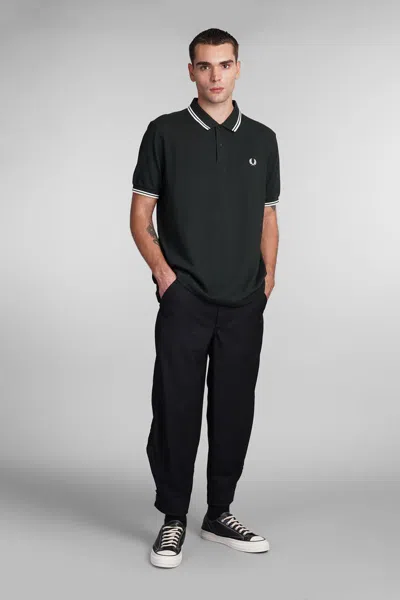 Comme Des Garçons Fred Perry Strong Will Polo Shirt In Green