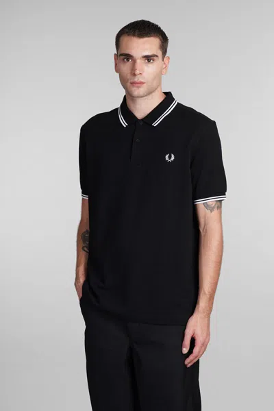 Comme Des Garçons Fred Perry Strong Will Polo Shirt In Black