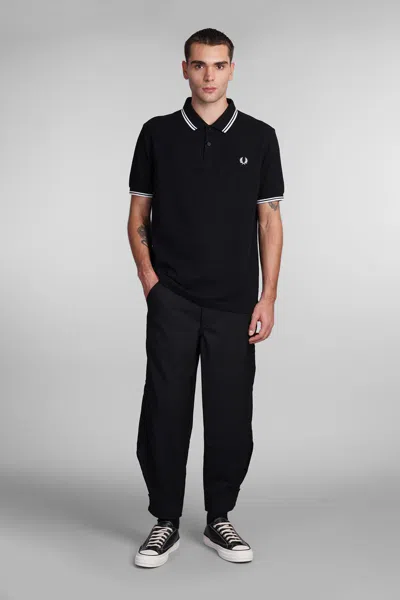 Comme Des Garçons Fred Perry Strong Will Polo Shirt In Black