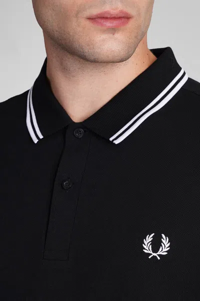 Comme Des Garçons Fred Perry Strong Will Polo Shirt In Black