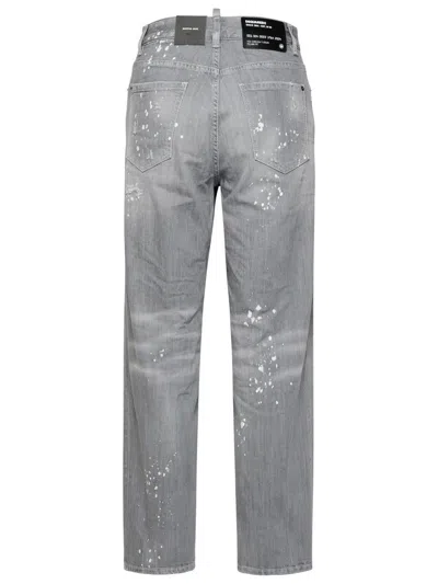Dsquared2 Distressed Low-rise Cropped Jeans In Grey