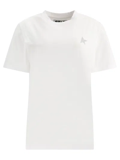 Golden Goose Logo Embellished T-shirt In White